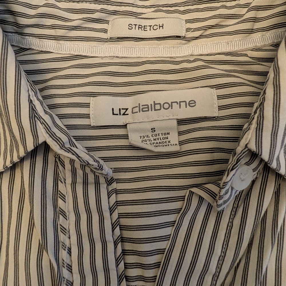 Liz Claiborne Striped Button-Up Shirt - Picture 3 of 7
